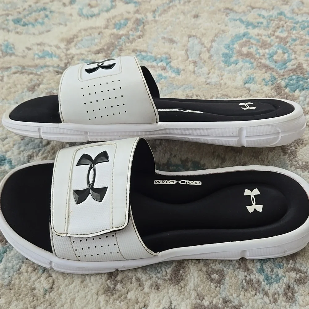 Mens Under Armour 4D Foam Slides Sz 9 - Picture 3 of 8